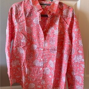 J. Crew Pink Floral Button Down Shirt